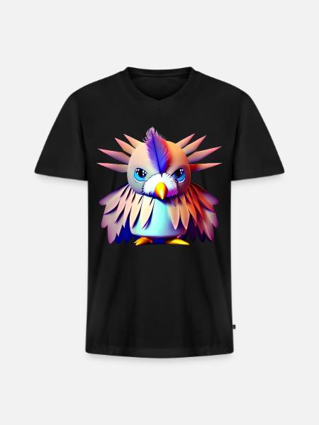 Polygon Vogel - Men's Premium Organic V-Neck T-Shirt - black