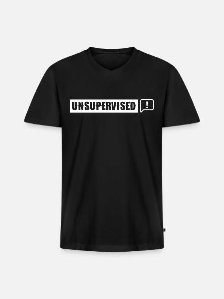 Unsupervised Sarcastic Sayings Sarcasm - Men's Premium Organic V-Neck T-Shirt - black
