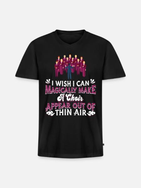 Choir Singing - Men's Premium Organic V-Neck T-Shirt - black