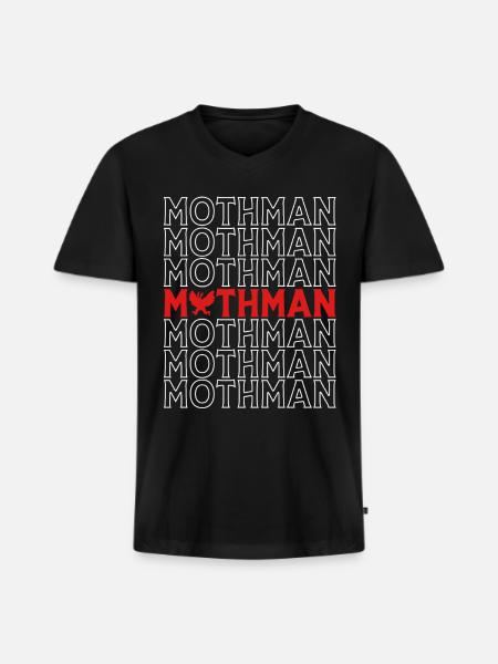 Pleasant Point Cryptid Goth Mothman - Men's Premium Organic V-Neck T-Shirt - black