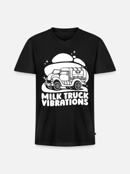 Milk Vibes Milk Truck - Men's Premium Organic V-Neck T-Shirt - black