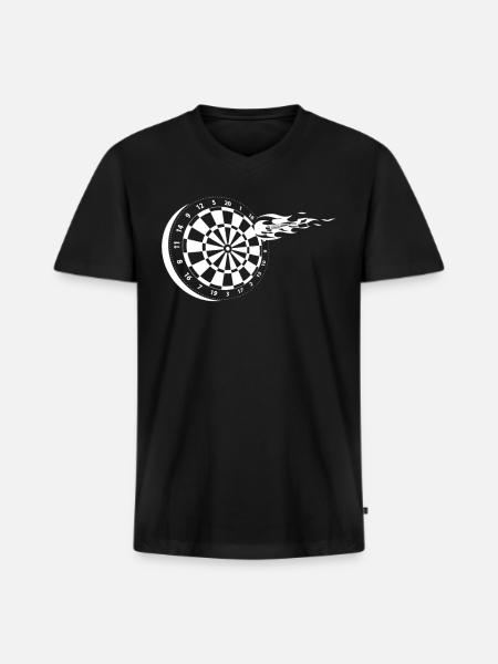 Darting Darts Flame - Men's Premium Organic V-Neck T-Shirt - black