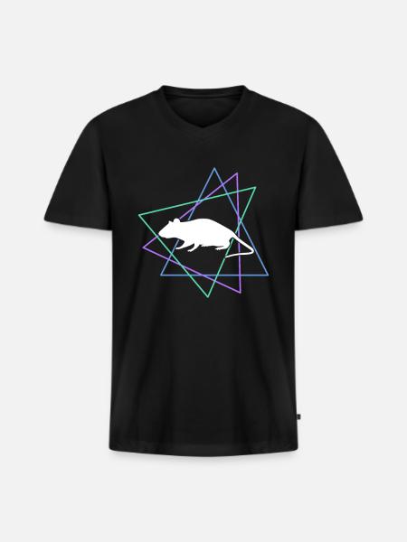 mouse - Men's Premium Organic V-Neck T-Shirt - black