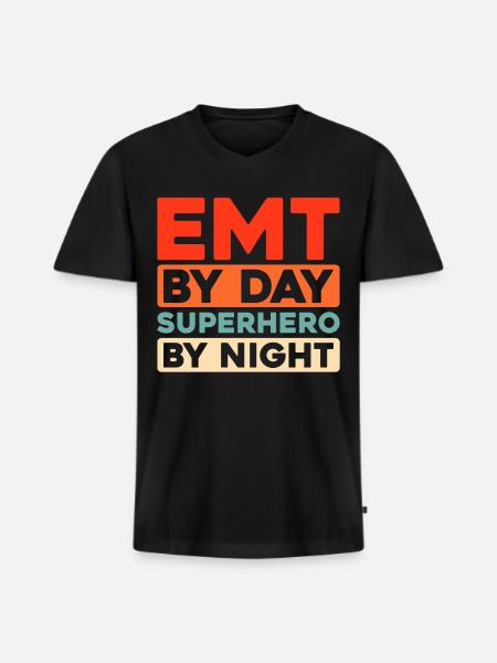 Emt Paramedic - Men's Premium Organic V-Neck T-Shirt - black
