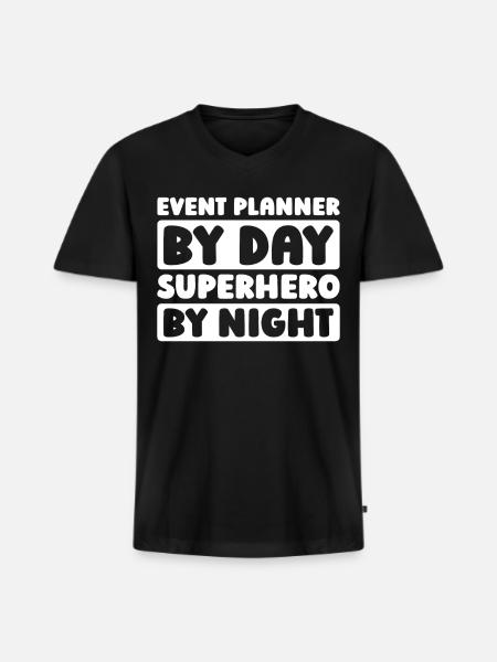 Event Planner - Men's Premium Organic V-Neck T-Shirt - black