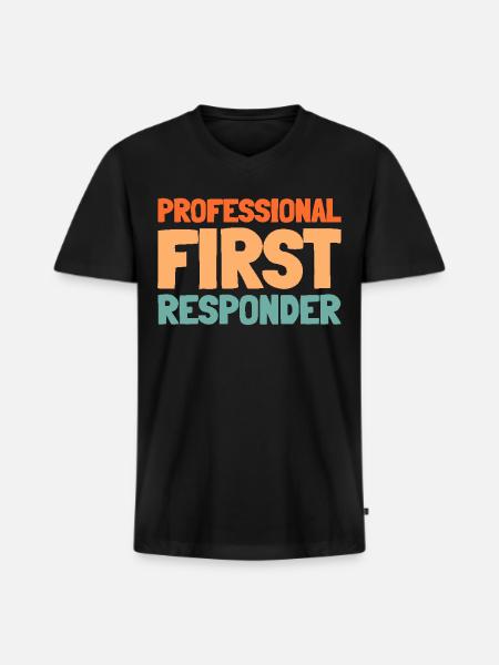 Emt Paramedic - Men's Premium Organic V-Neck T-Shirt - black