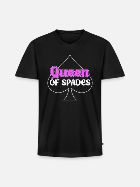 Spades Card Game Player - Men's Premium Organic V-Neck T-Shirt - black