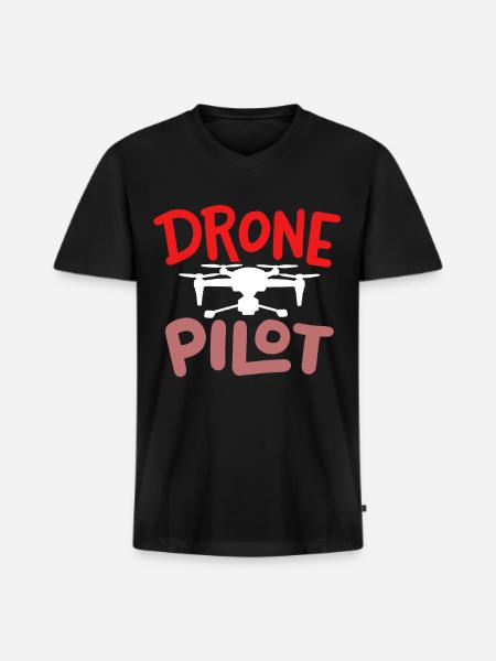 Drone Pilot - Men's Premium Organic V-Neck T-Shirt - black