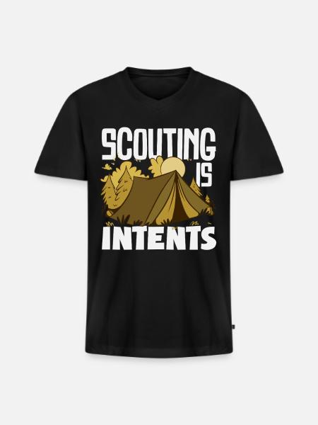 Scouting Is Itents Funny Scout - Men's Premium Organic V-Neck T-Shirt - black
