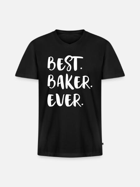 Best Baker Ever - Men's Premium Organic V-Neck T-Shirt - black