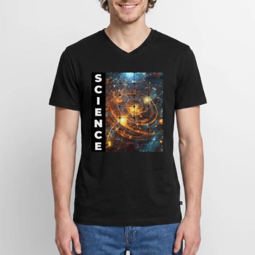 Golden Core of Science - Men's Premium Organic V-Neck T-Shirt