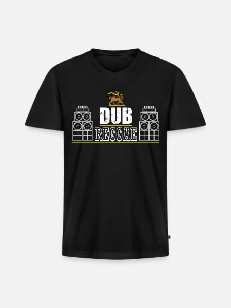 Dub Reggae - Men's Premium Organic V-Neck T-Shirt - black