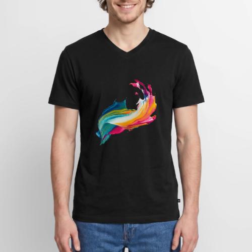 Spectrum Stream - Men's Premium Organic V-Neck T-Shirt