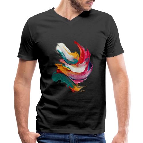Colorful brushstrokes - Men's Premium Organic V-Neck T-Shirt