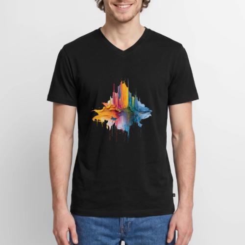 Impasto Spectrum - Men's Premium Organic V-Neck T-Shirt