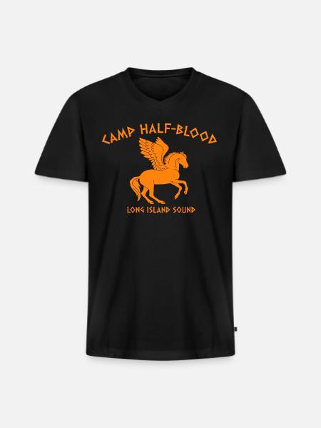 Camp Half Blood - Men's Premium Organic V-Neck T-Shirt - black
