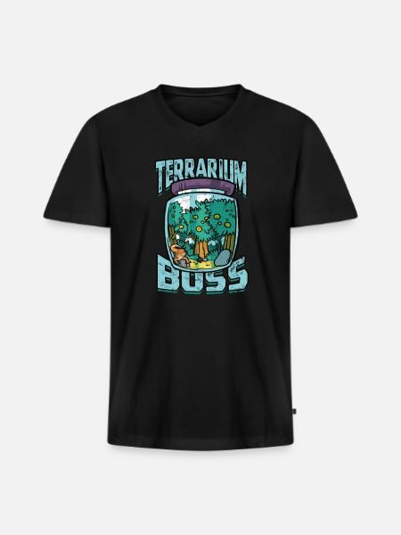 Terrarium Boss - Reptile - Men's Premium Organic V-Neck T-Shirt - black