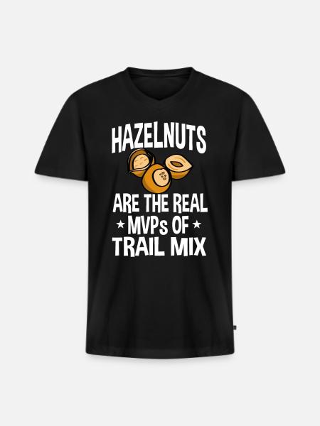 Hazelnuts Saying - Men's Premium Organic V-Neck T-Shirt - black