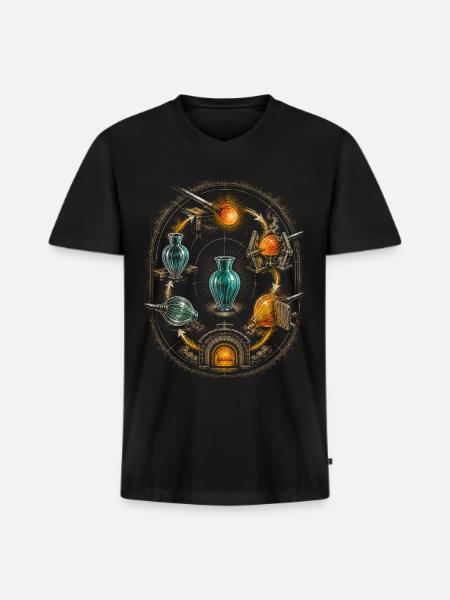 Glass Blowing - Men's Premium Organic V-Neck T-Shirt - black