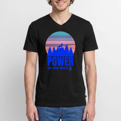 Power Of The Wolf - Men's Premium Organic V-Neck T-Shirt