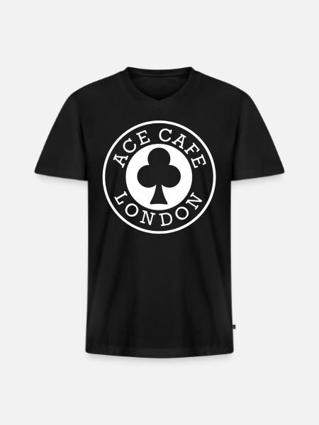 Cafe - Men's Premium Organic V-Neck T-Shirt - black