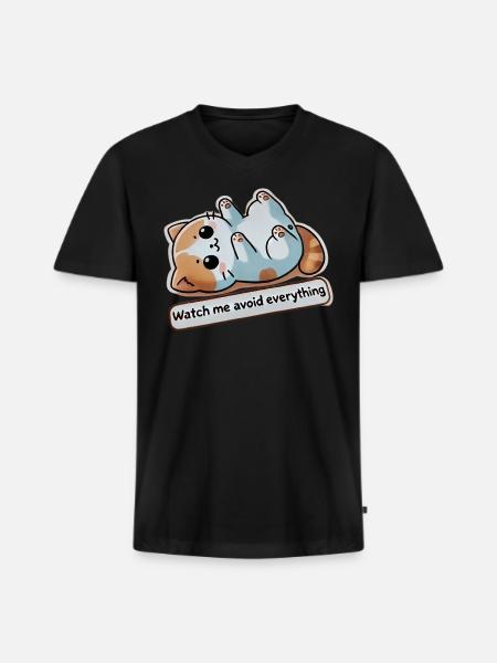 Procrastination Mode: On - Men's Premium Organic V-Neck T-Shirt - black