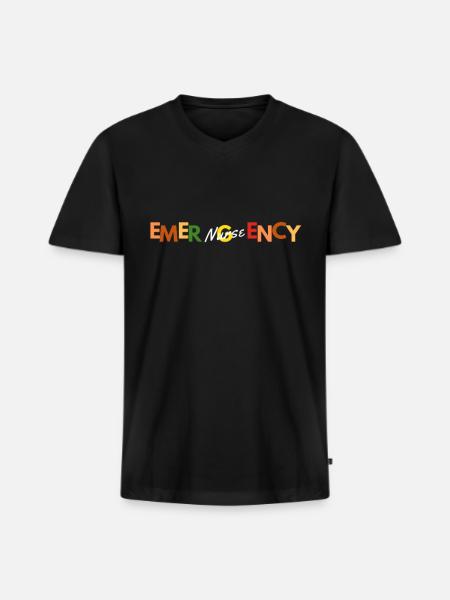 Emergency nurse - Men's Premium Organic V-Neck T-Shirt - black