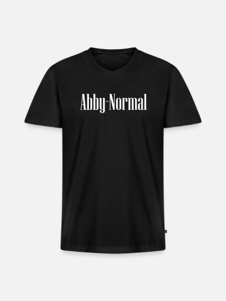 Abby Normal - Men's Premium Organic V-Neck T-Shirt - black