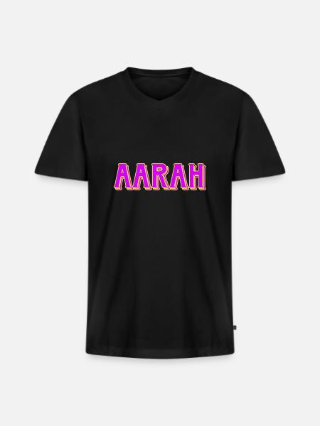 aarah - Men's Premium Organic V-Neck T-Shirt - black