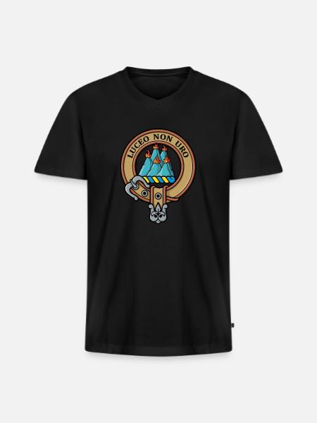 Clan MacKenzie Crest - Men's Premium Organic V-Neck T-Shirt - black