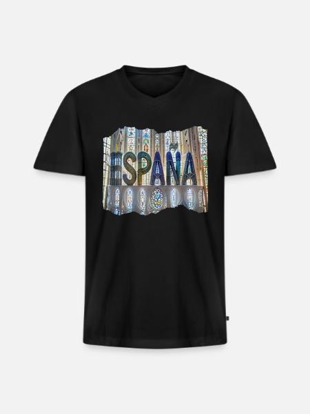 ESPAÑA 24 1 - Men's Premium Organic V-Neck T-Shirt - black