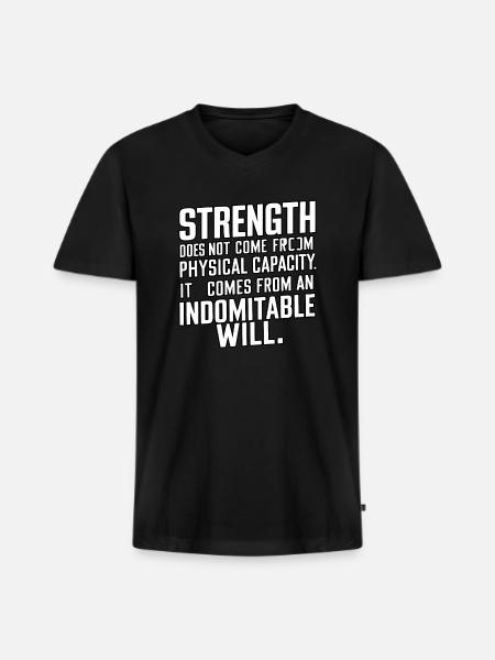 Motivation Quotes - Men's Premium Organic V-Neck T-Shirt - black