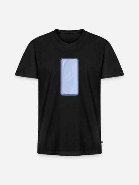 Phone - Men's Premium Organic V-Neck T-Shirt - black