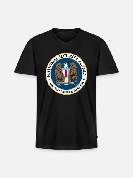 National Security Agency Logo - Men's Premium Organic V-Neck T-Shirt - black