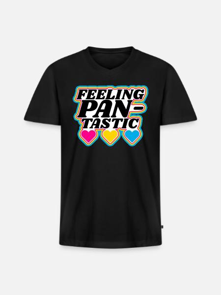 Feeling Pan Tastic - Men's Premium Organic V-Neck T-Shirt - black