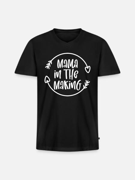 Mama In The Making - Men's Premium Organic V-Neck T-Shirt - black