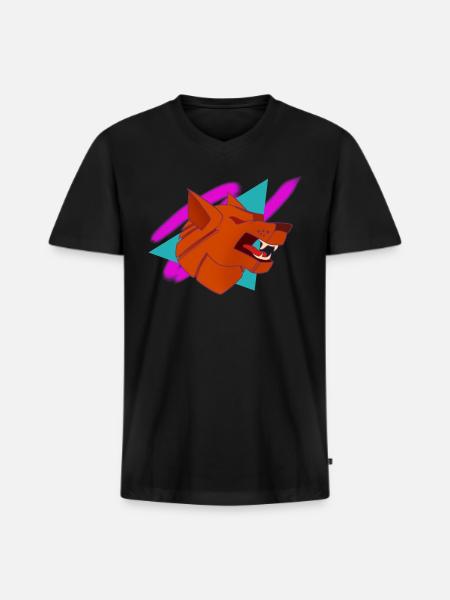 80s Clan - Men's Premium Organic V-Neck T-Shirt - black