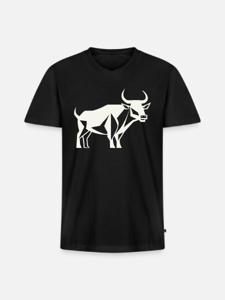 Bull Guardian - Men's Premium Organic V-Neck T-Shirt - black