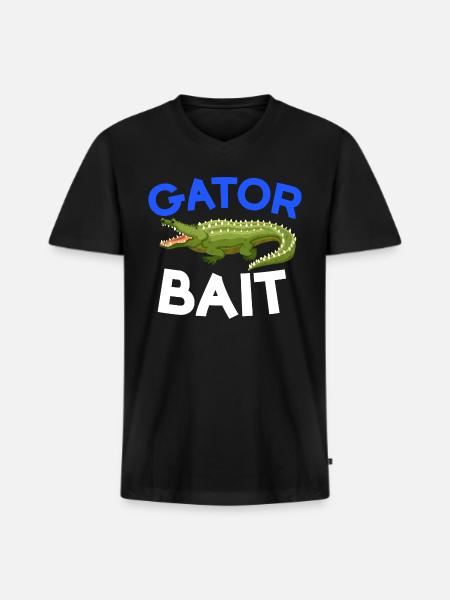 Gator Bait Crocs - Men's Premium Organic V-Neck T-Shirt - black