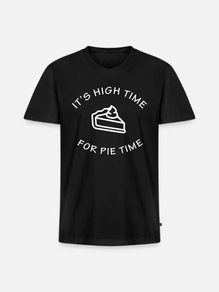 Pumpkin Pie - Men's Premium Organic V-Neck T-Shirt - black
