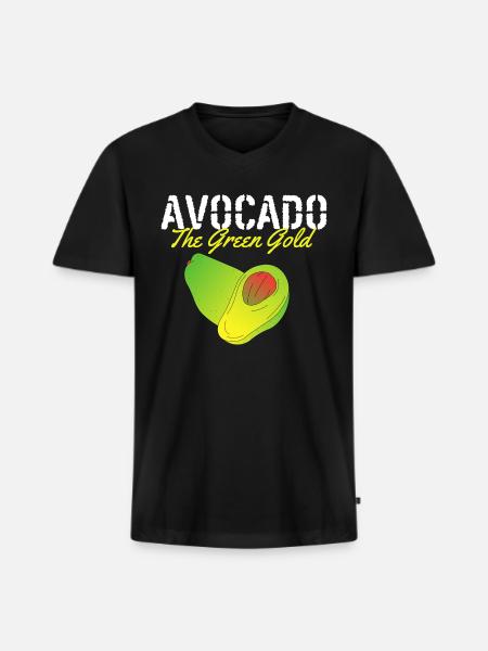 Avocado The Green Gold - Men's Premium Organic V-Neck T-Shirt - black