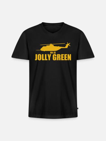 HH3E Jolly Green - Men's Premium Organic V-Neck T-Shirt - black