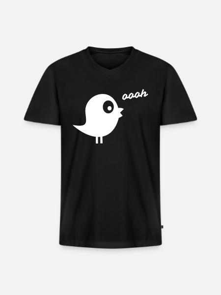 Bird of Awe - Men's Premium Organic V-Neck T-Shirt - black