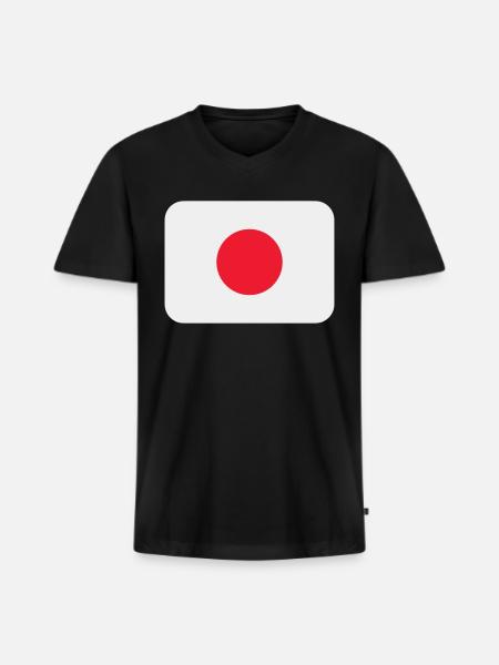 Japan Collection - Men's Premium Organic V-Neck T-Shirt - black