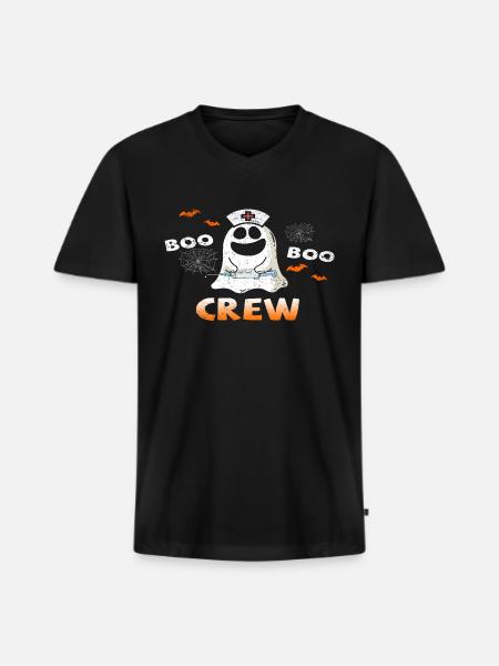 Boo Boo Crew Halloween - Men's Premium Organic V-Neck T-Shirt - black