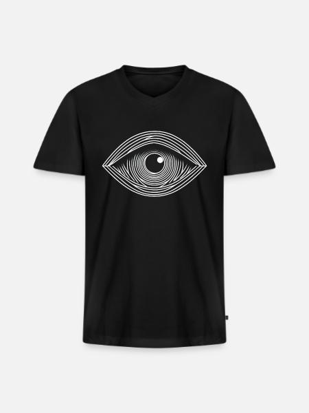 GOD EYE 2 - Men's Premium Organic V-Neck T-Shirt - black
