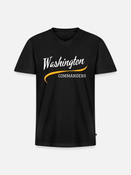 Commanders Retro - Men's Premium Organic V-Neck T-Shirt - black