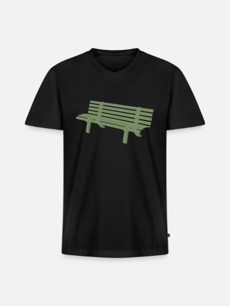 Bench - Men's Premium Organic V-Neck T-Shirt - black