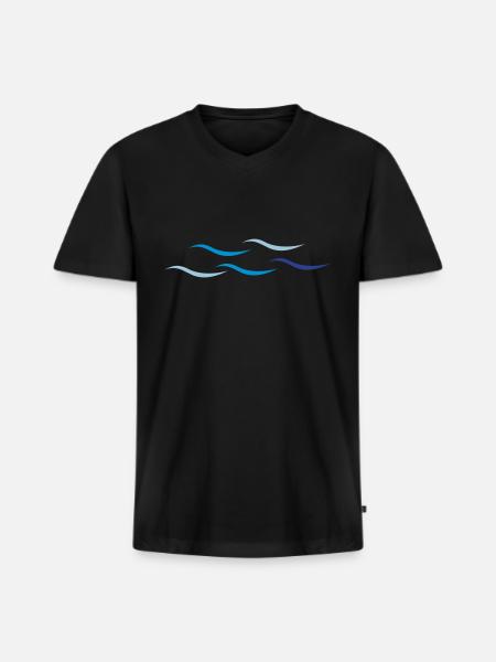 water - Men's Premium Organic V-Neck T-Shirt - black