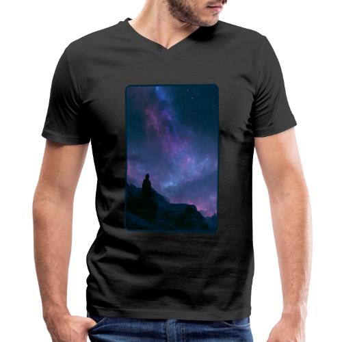 Stargazer Nebula Night Sky Art - Men's Premium Organic V-Neck T-Shirt